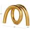 12" Gold Ceramic Abstract Rounded Loop Sculpture